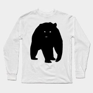 Bear Black Silhouette Pet Animal Cool Style Long Sleeve T-Shirt